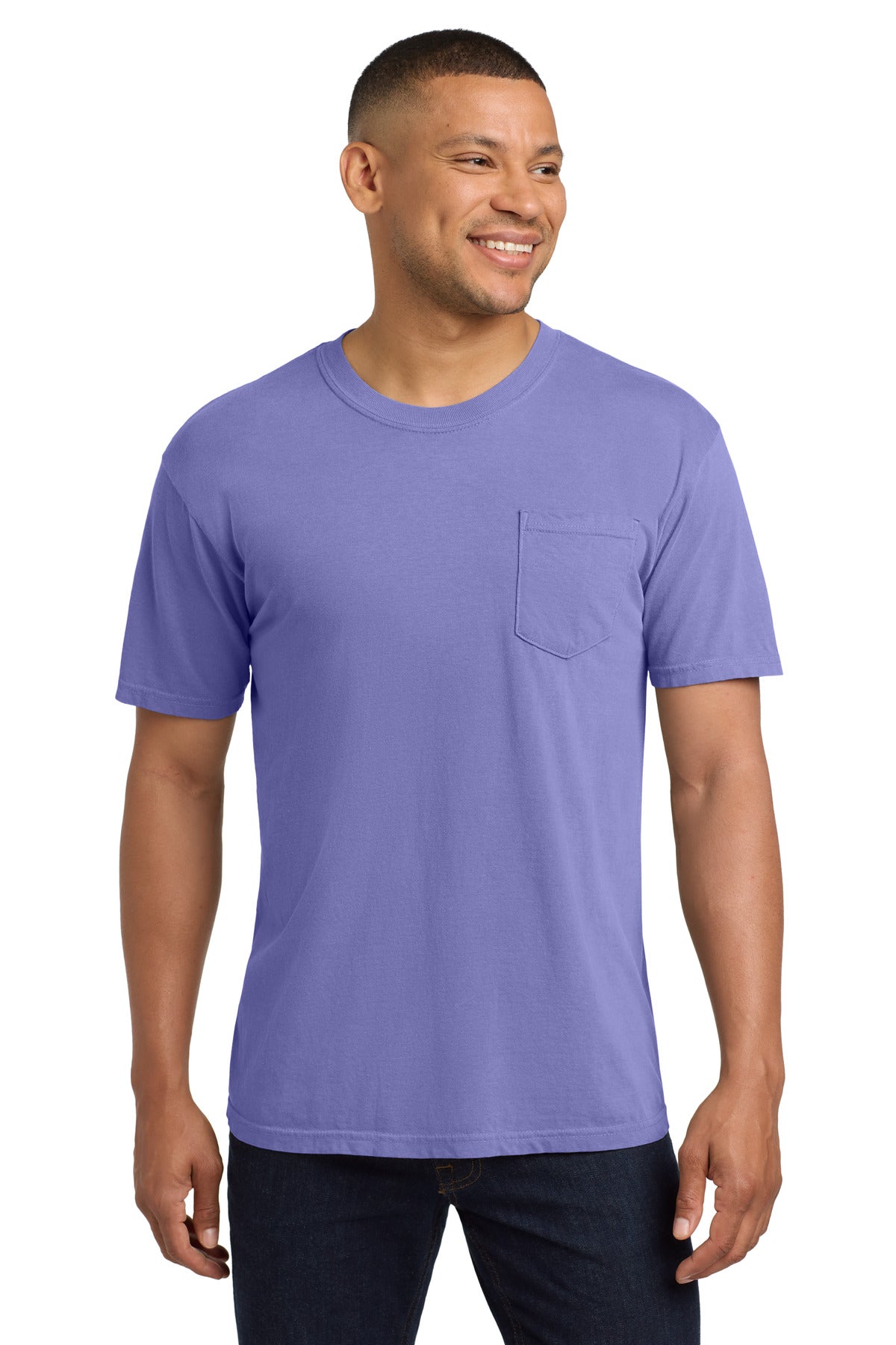 COMFORT COLORS  Heavyweight Ring Spun Pocket Tee. 6030 in Violet