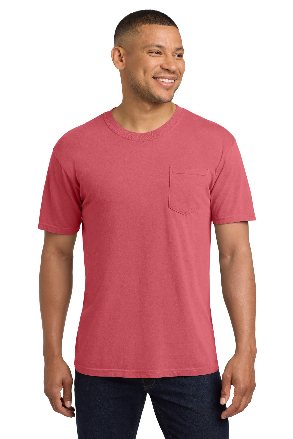 COMFORT COLORS  Heavyweight Ring Spun Pocket Tee. 6030 in Watermelon