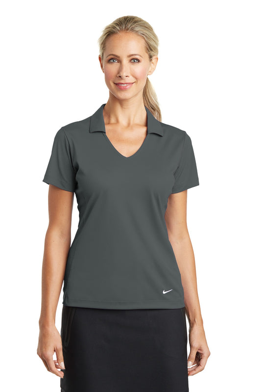 Nike Women's Dri-FIT Vertical Mesh Polo. 637165 in Anthracite