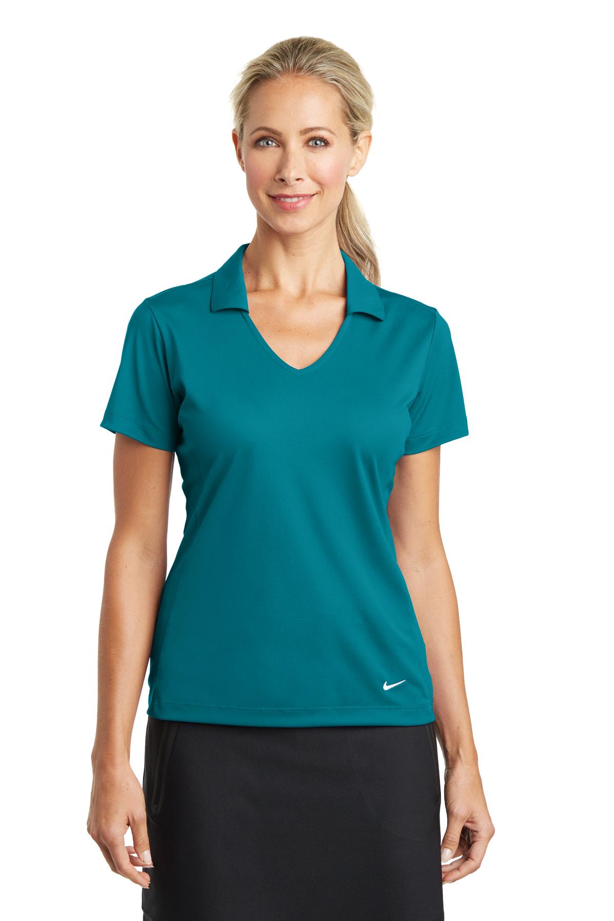 Nike Women's Dri-FIT Vertical Mesh Polo. 637165 in Blustery