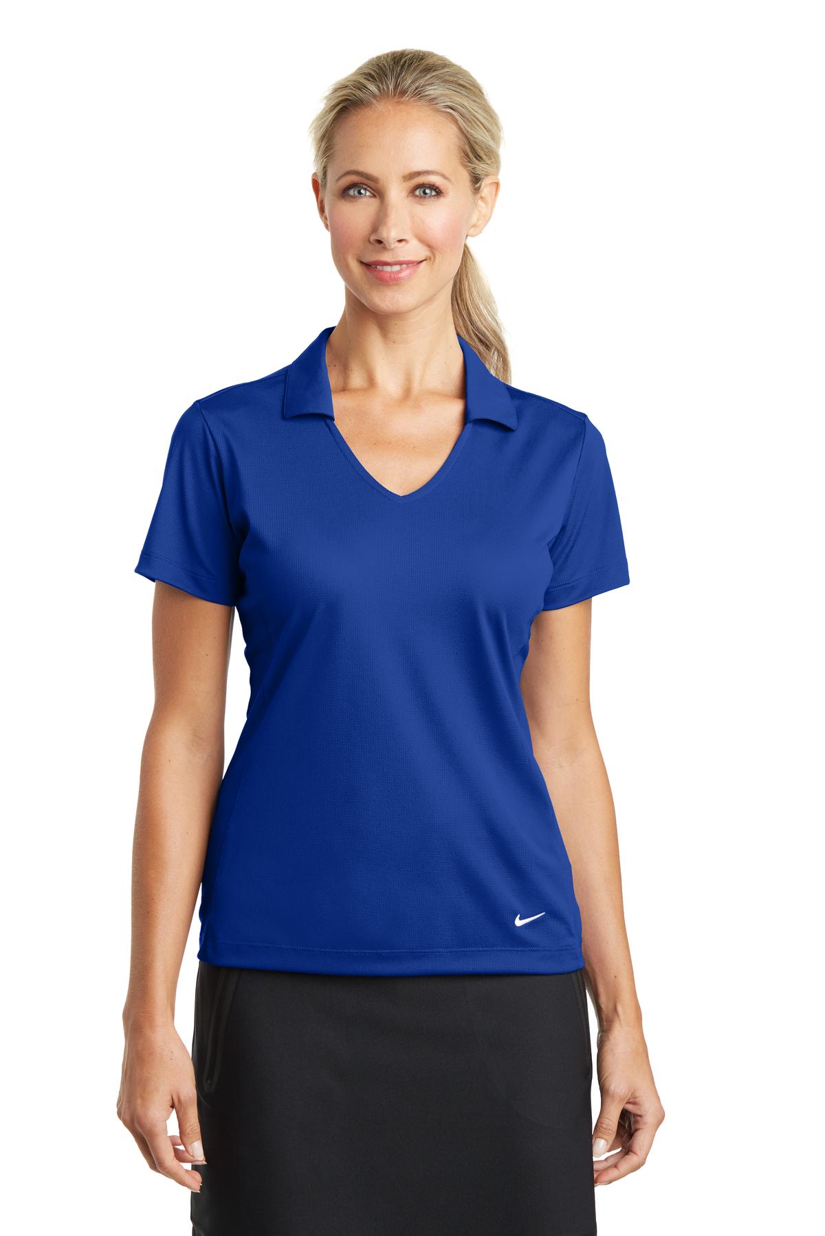 Nike Women's Dri-FIT Vertical Mesh Polo. 637165 in Old Royal