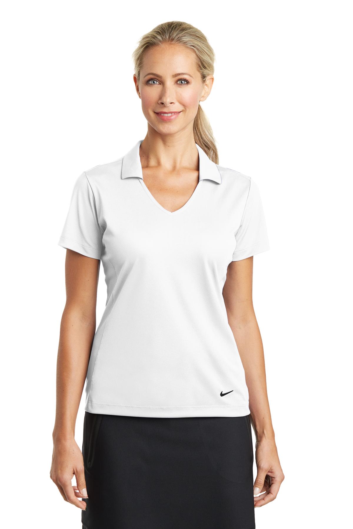 Nike Women's Dri-FIT Vertical Mesh Polo. 637165 in White