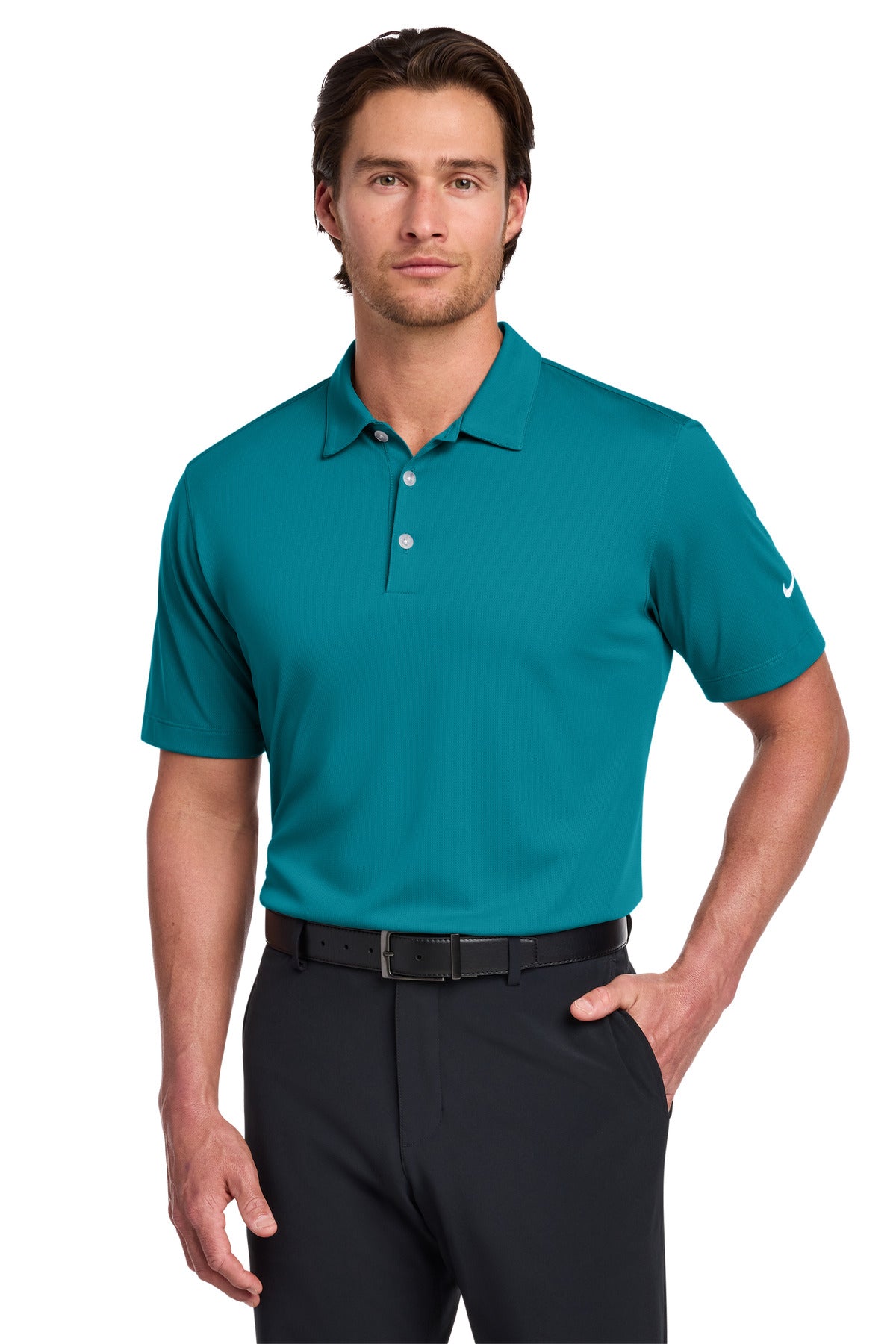 Nike Dri-FIT Vertical Mesh Polo. 637167 in Blustery