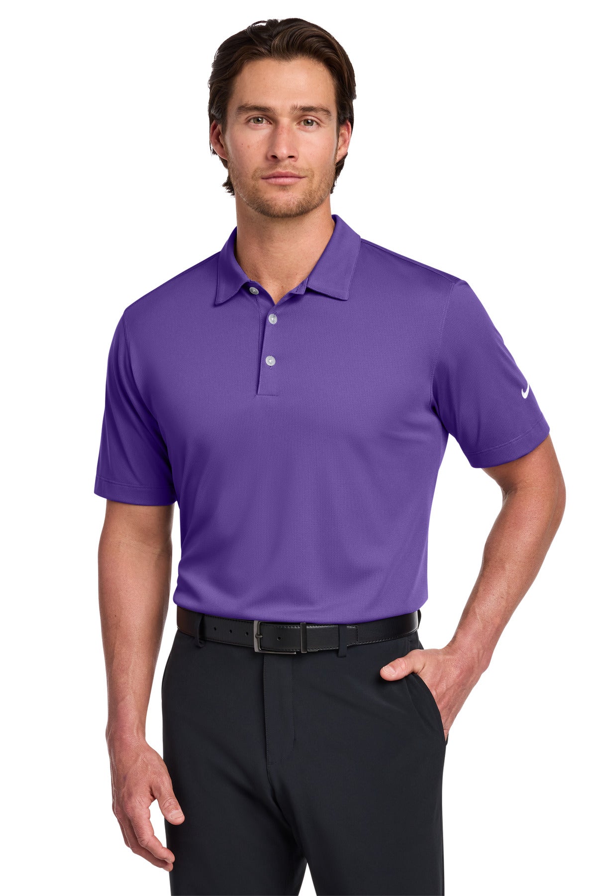 Nike Dri-FIT Vertical Mesh Polo. 637167 in Court Purple