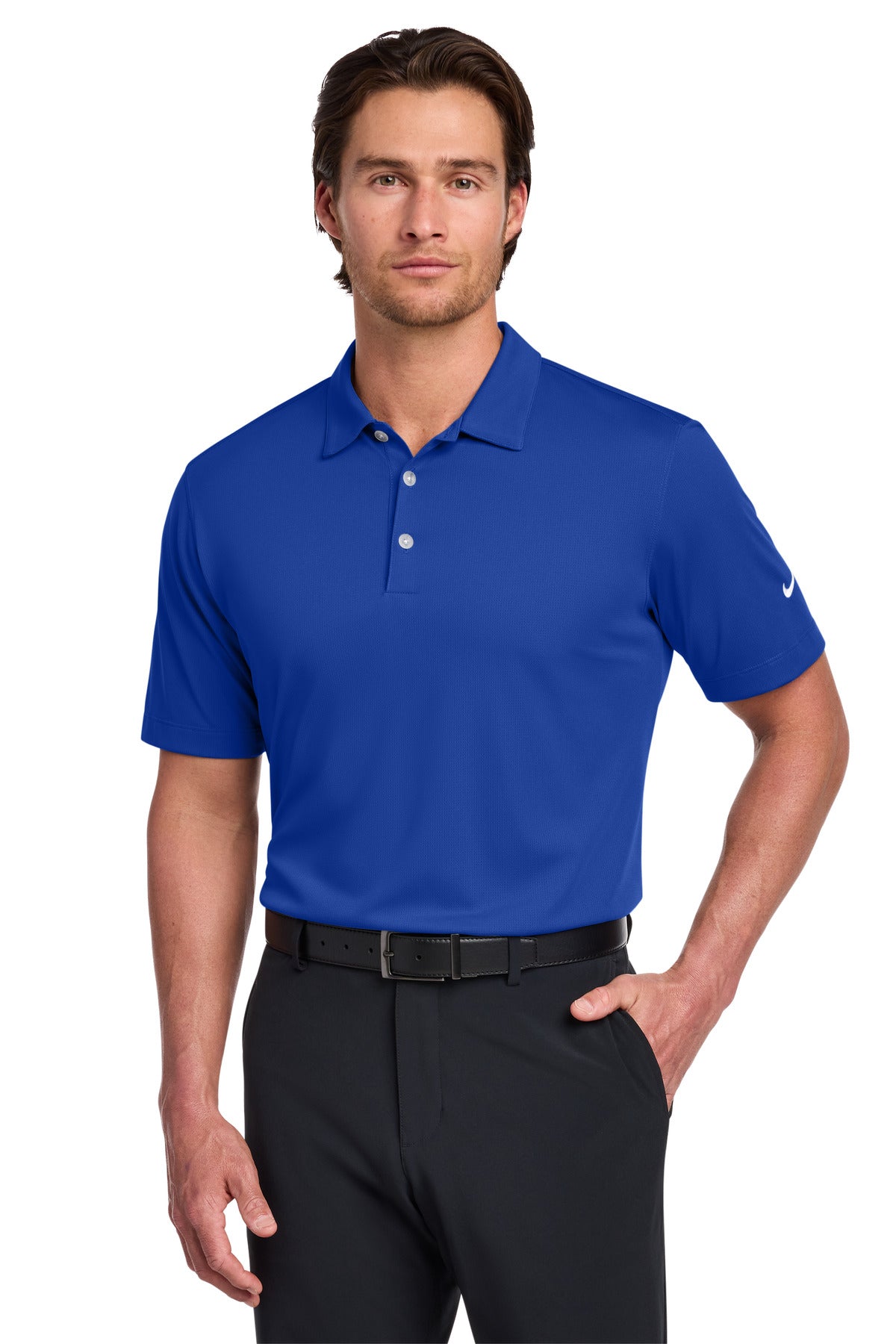 Nike Dri-FIT Vertical Mesh Polo. 637167 in Old Royal