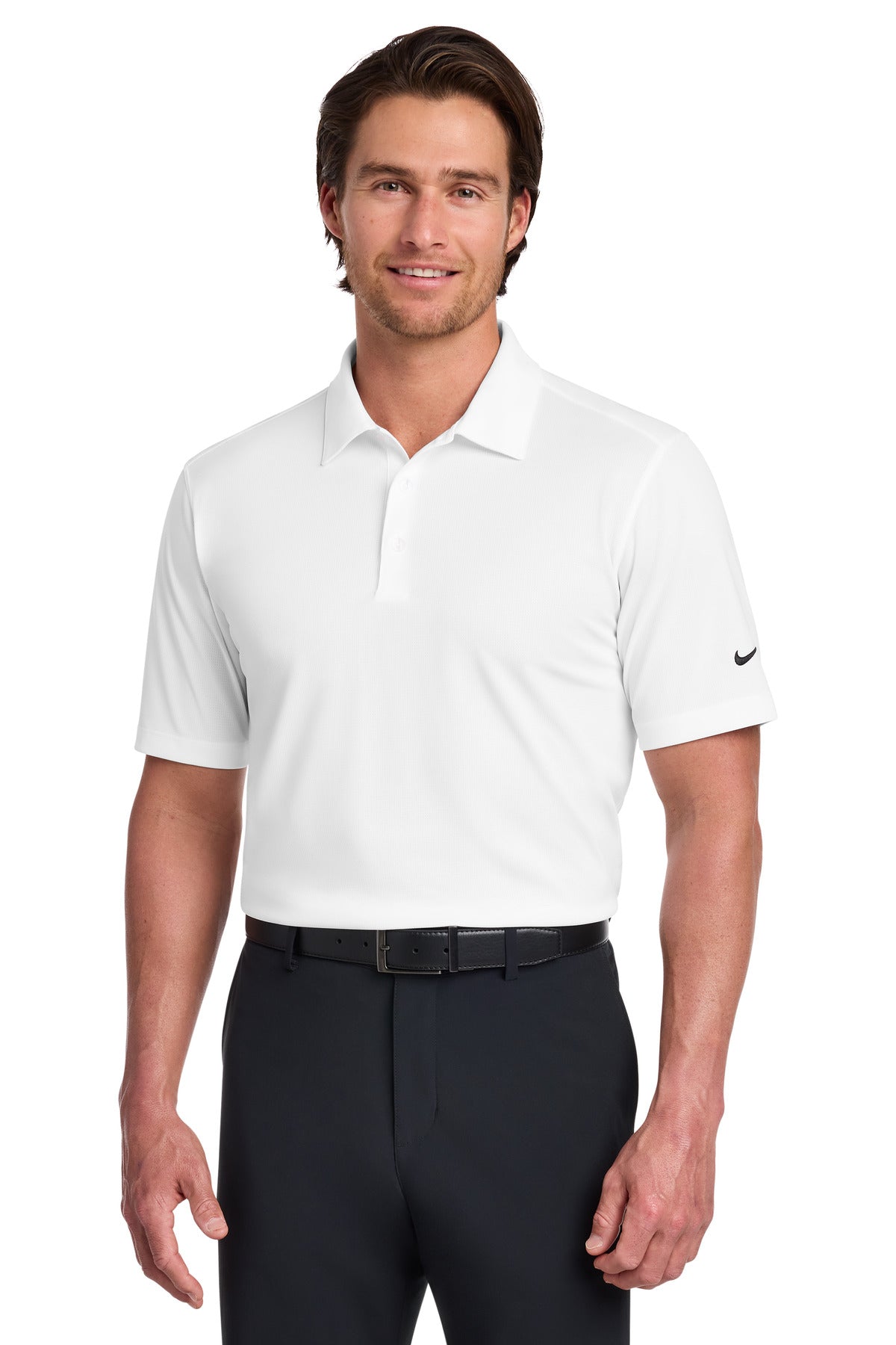 Nike Dri-FIT Vertical Mesh Polo. 637167 in White