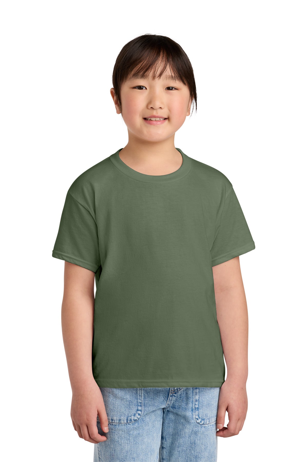Gildan Youth Softstyle CVC Tee 64000BCVC in Cactus