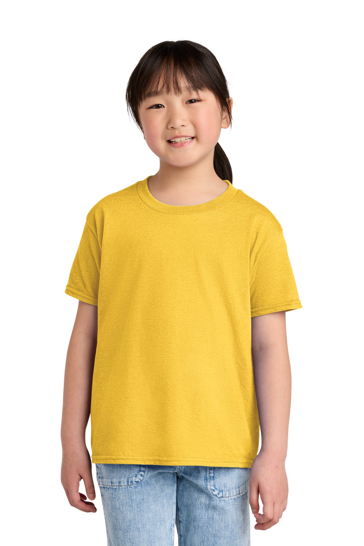 Gildan Youth Softstyle CVC Tee 64000BCVC in Daisy Mist