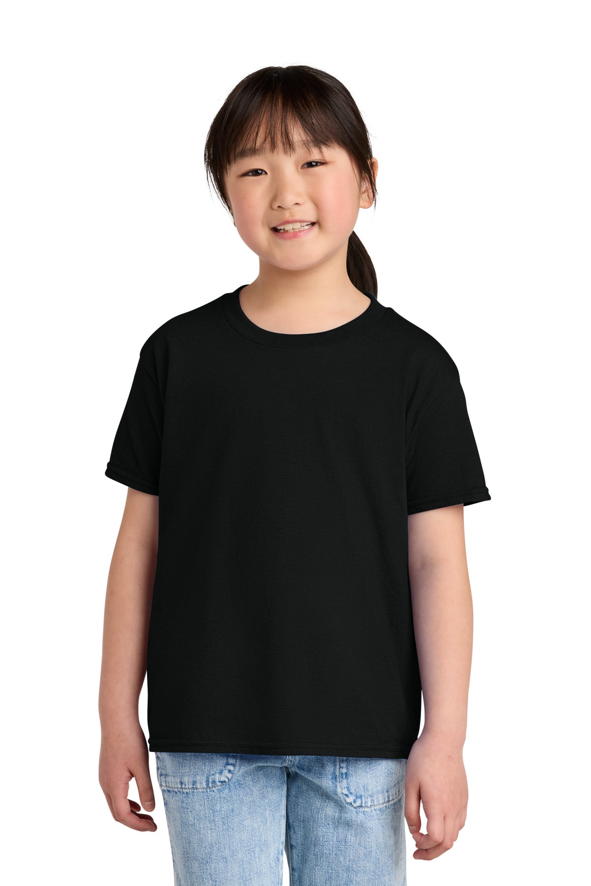 Gildan Youth Softstyle CVC Tee 64000BCVC in Pitch Black