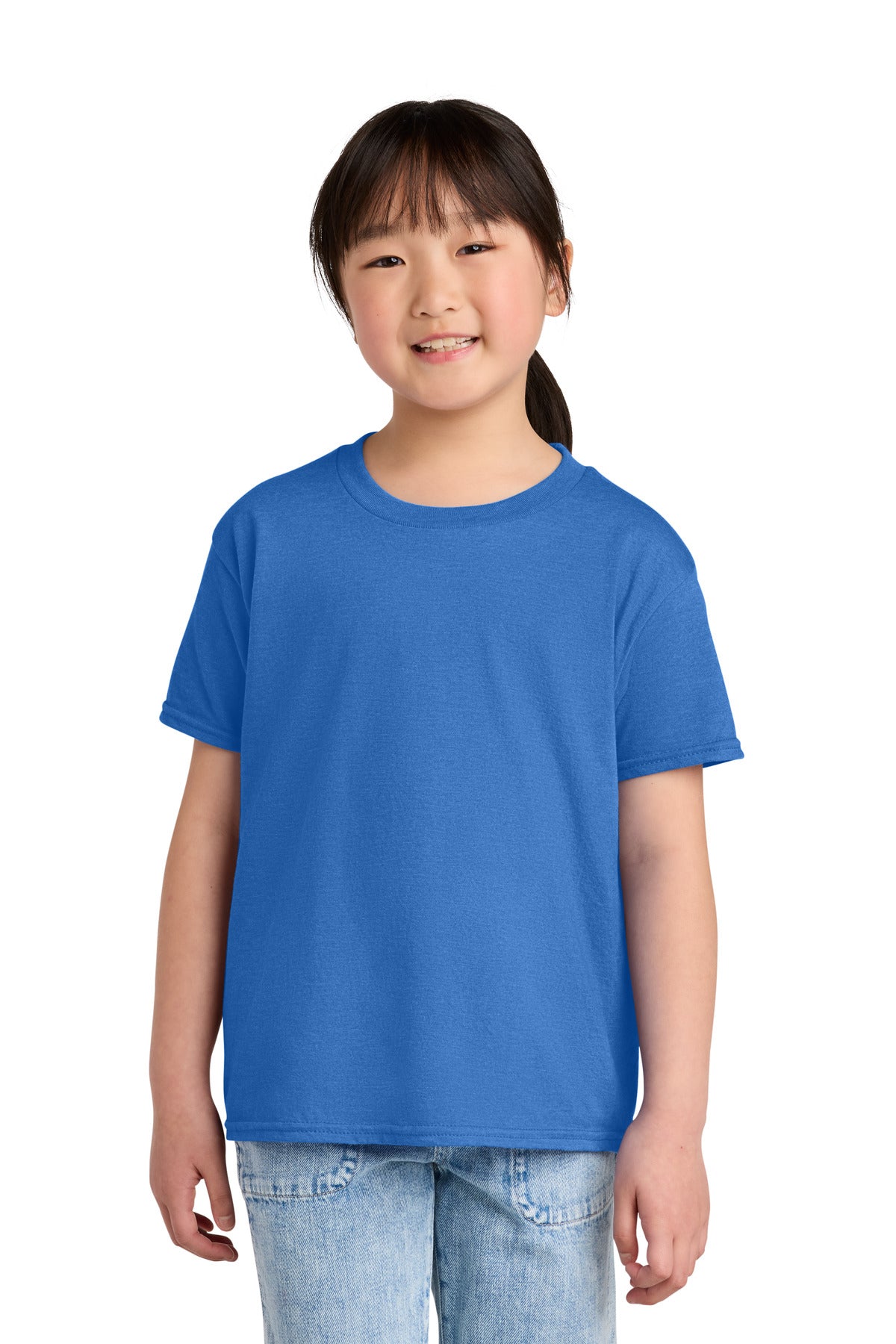 Gildan Youth Softstyle CVC Tee 64000BCVC in Royal Mist