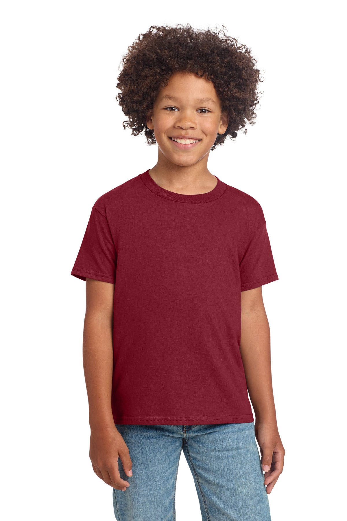 Gildan Youth Softstyle T-Shirt 64000B in Cardinal Red
