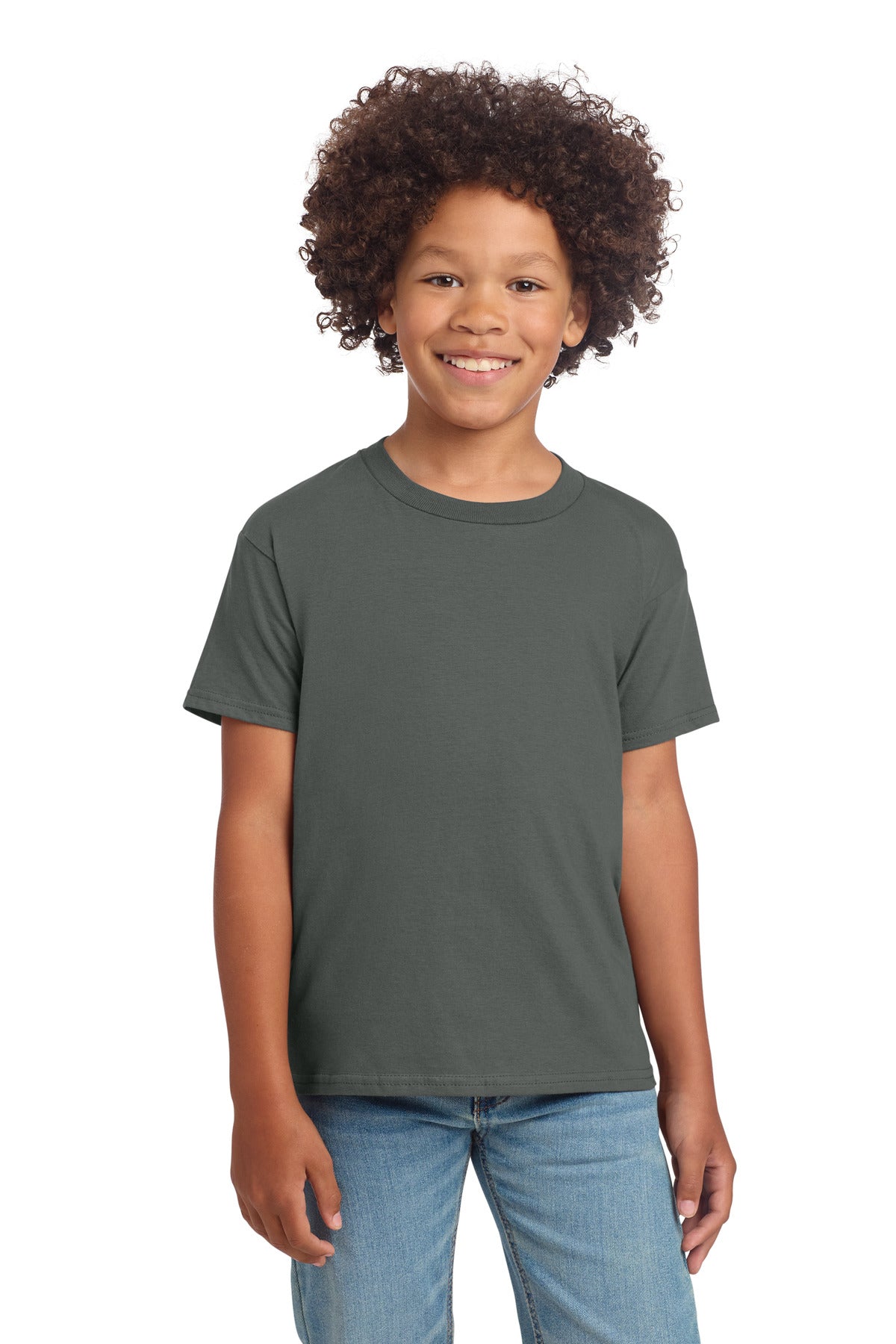 Gildan Youth Softstyle T-Shirt 64000B in Charcoal