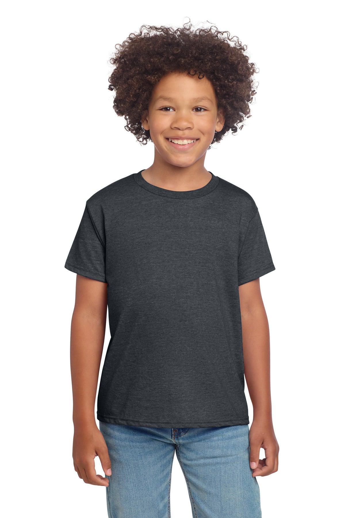 Gildan Youth Softstyle T-Shirt 64000B in Dark Heather