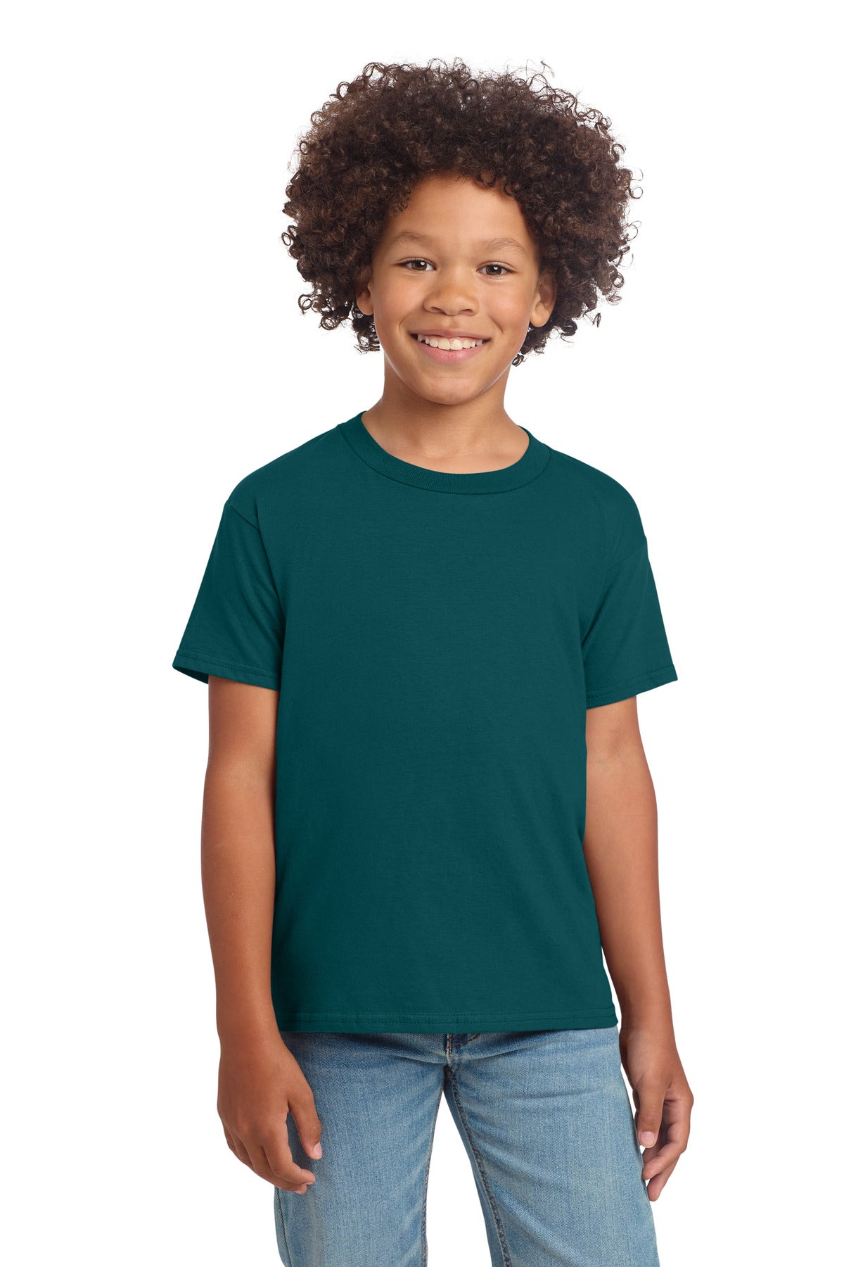 Gildan Youth Softstyle T-Shirt 64000B in Fan Marine Green