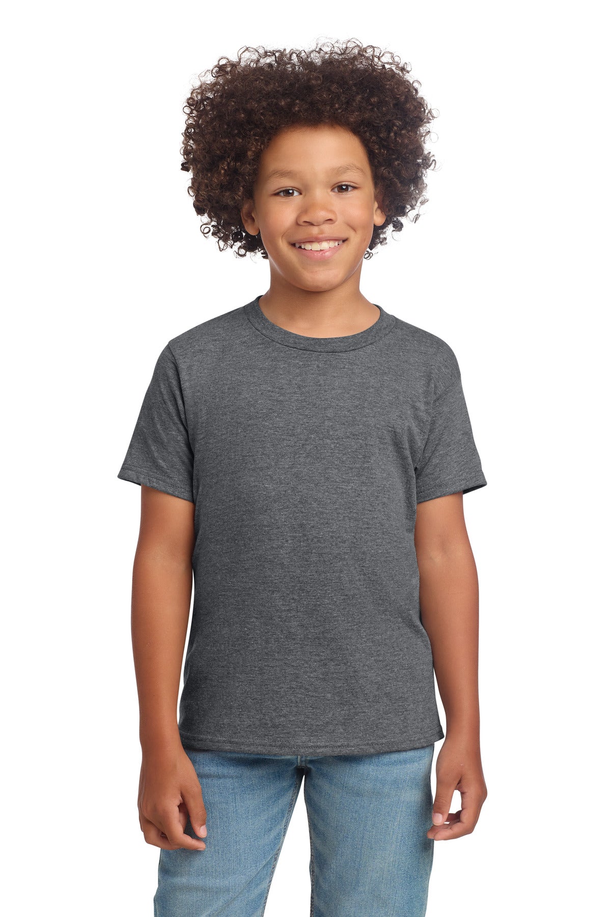 Gildan Youth Softstyle T-Shirt 64000B in Graphite Heather