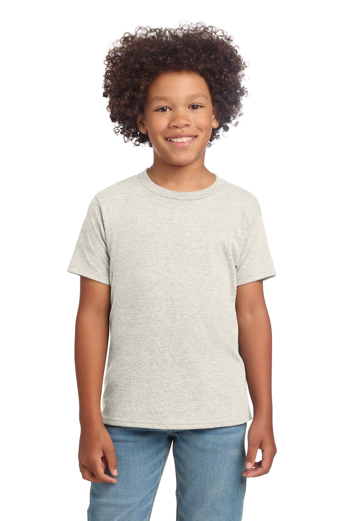 Gildan Youth Softstyle T-Shirt 64000B in Heather Oatmeal