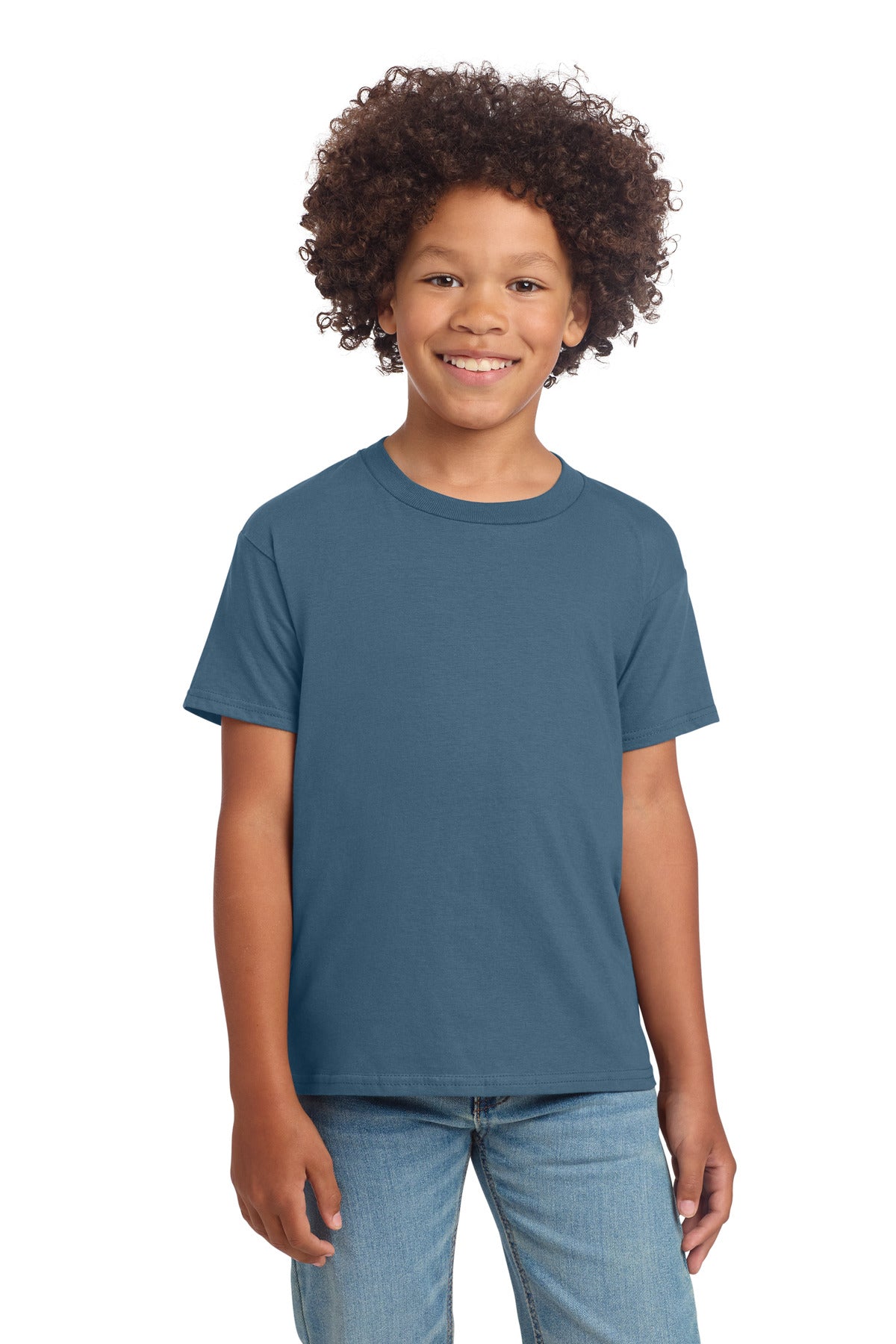 Gildan Youth Softstyle T-Shirt 64000B in Indigo Blue