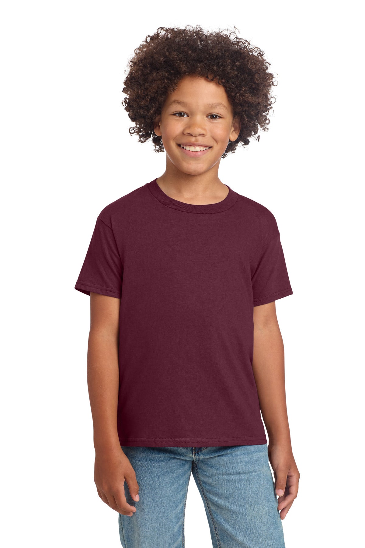 Gildan Youth Softstyle T-Shirt 64000B in Maroon