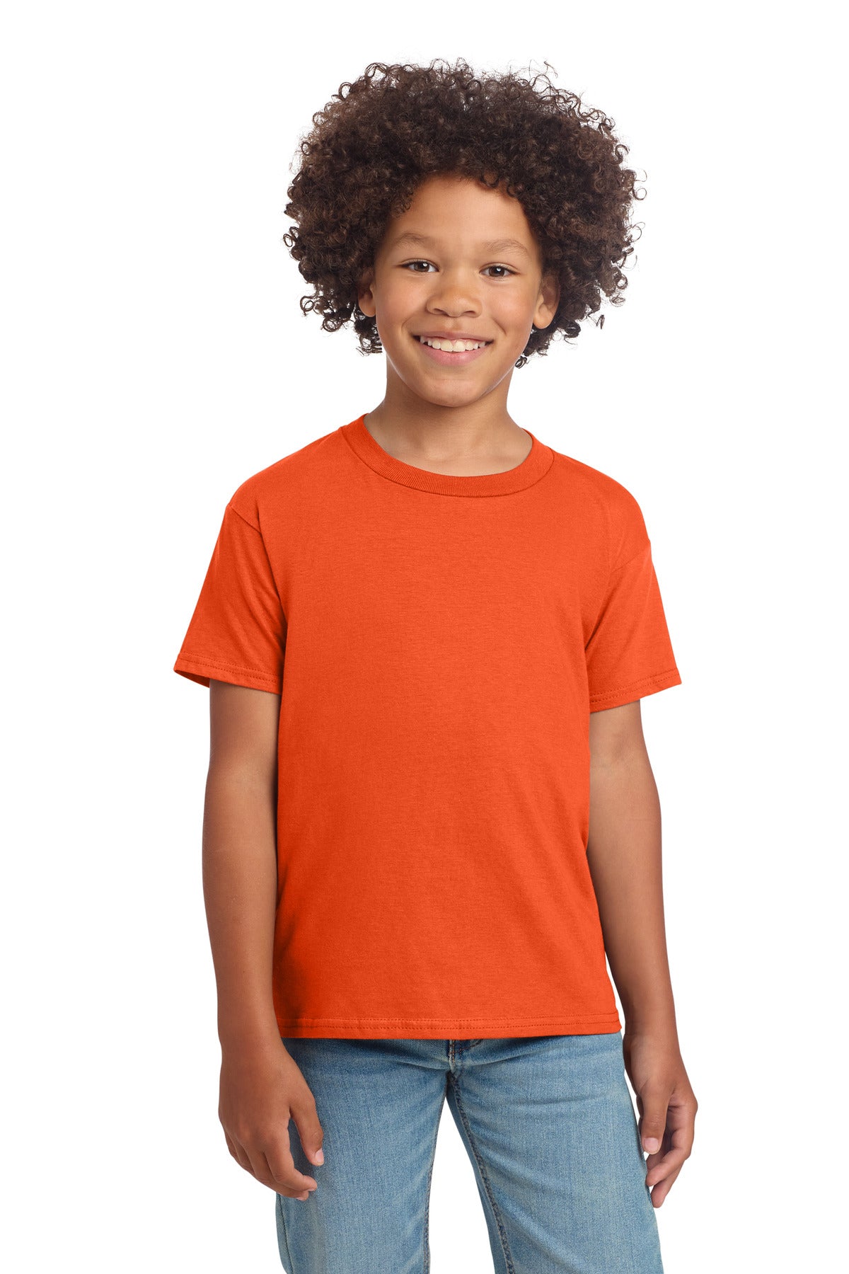 Gildan Youth Softstyle T-Shirt 64000B in Orange