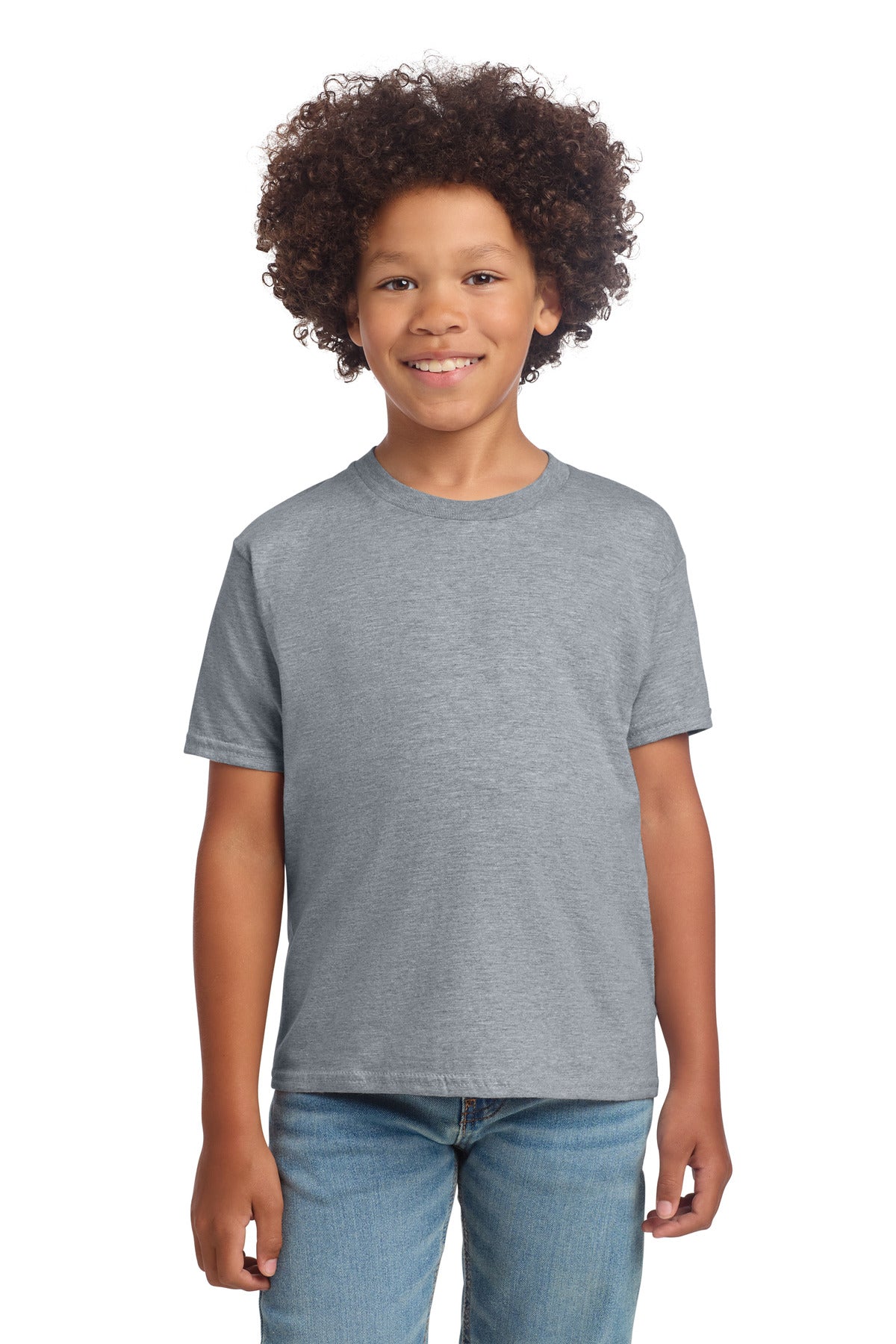 Gildan Youth Softstyle T-Shirt 64000B in Sport Grey