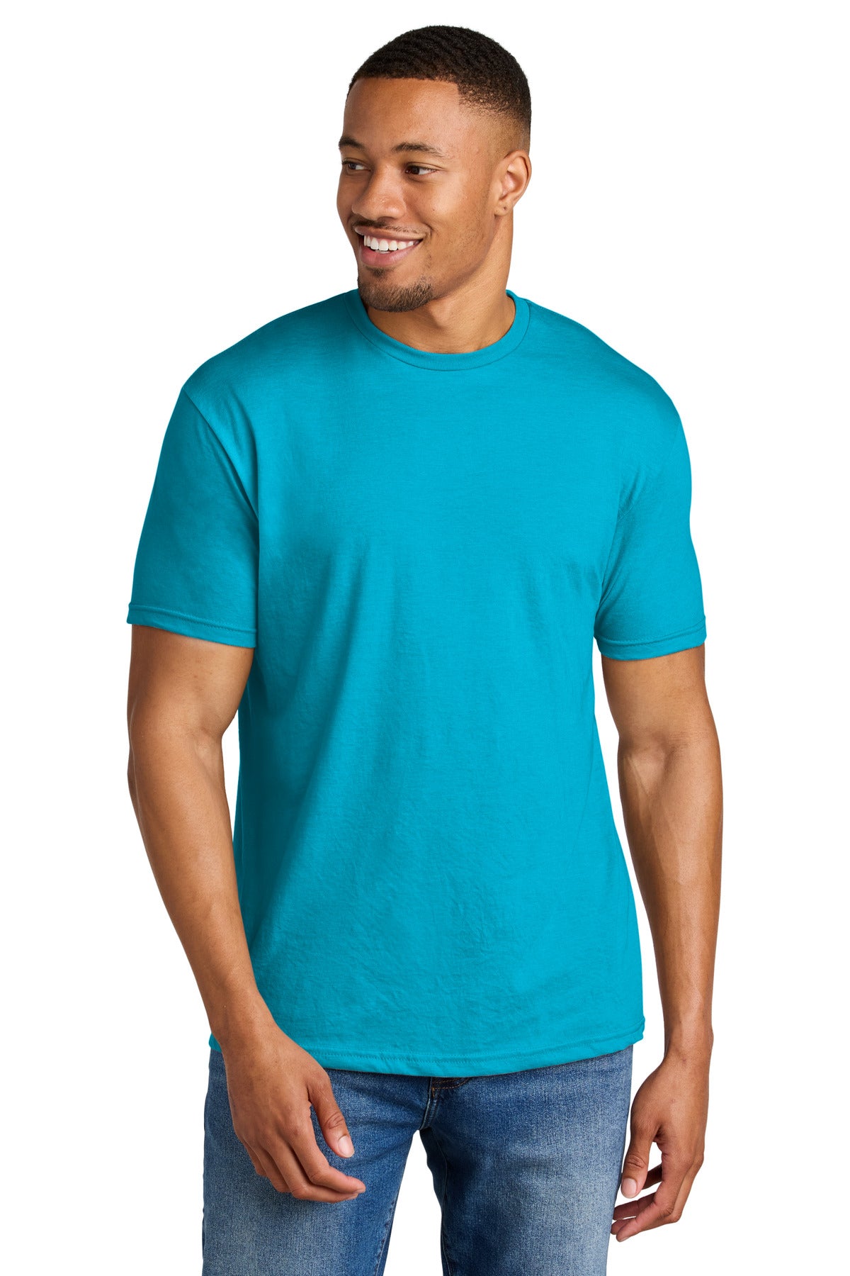 Gildan Softstyle CVC Tee 64000CVC in Caribbean Mist