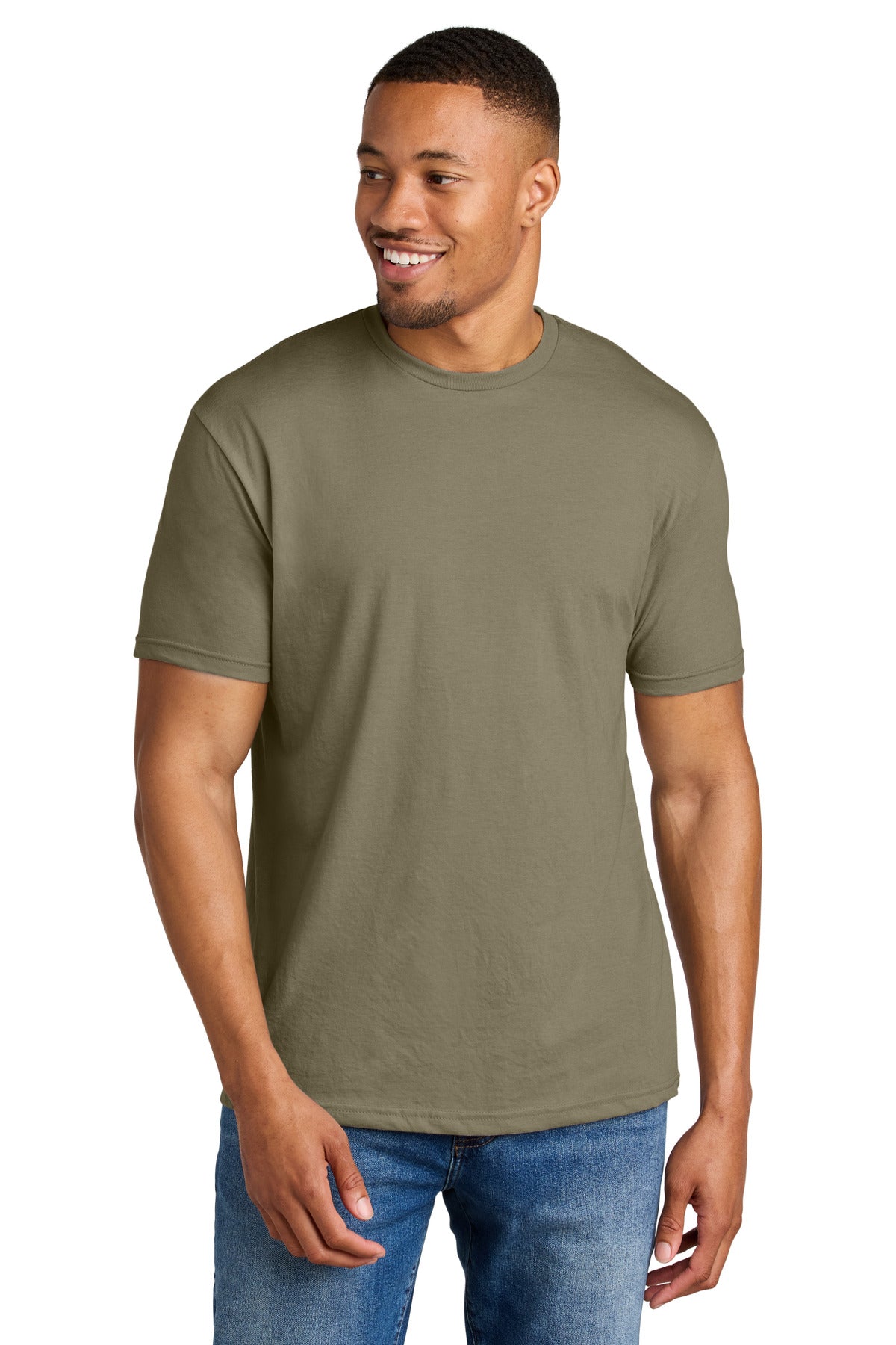 Gildan Softstyle CVC Tee 64000CVC in Dune Mist