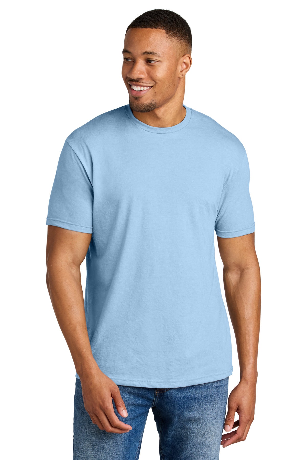 Gildan Softstyle CVC Tee 64000CVC in Light Blue Mist