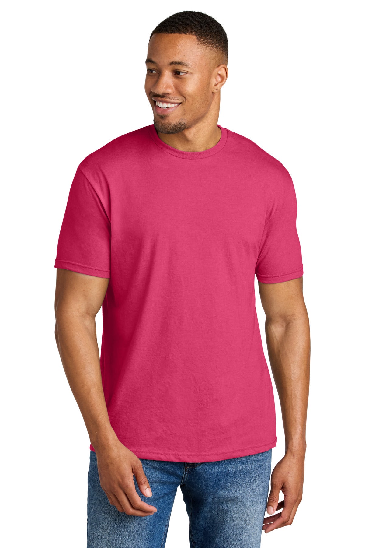 Gildan Softstyle CVC Tee 64000CVC in Pink Lemonade Mist