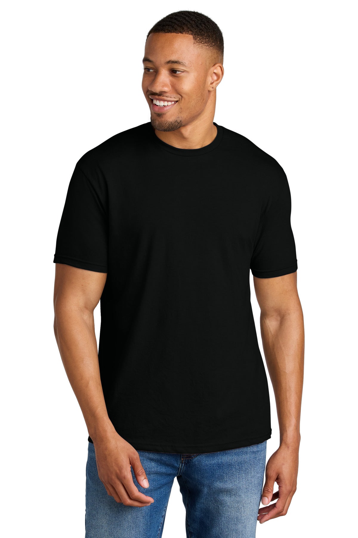 Gildan Softstyle CVC Tee 64000CVC in Pitch Black