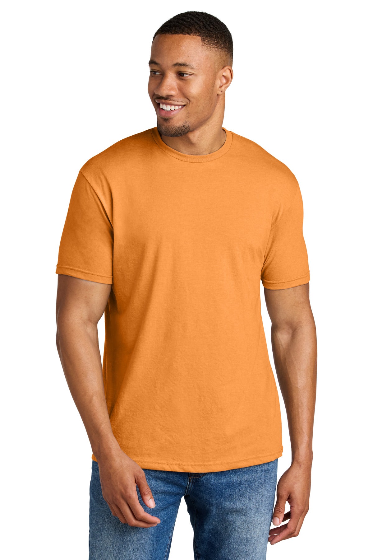 Gildan Softstyle CVC Tee 64000CVC in Tangerine Mist