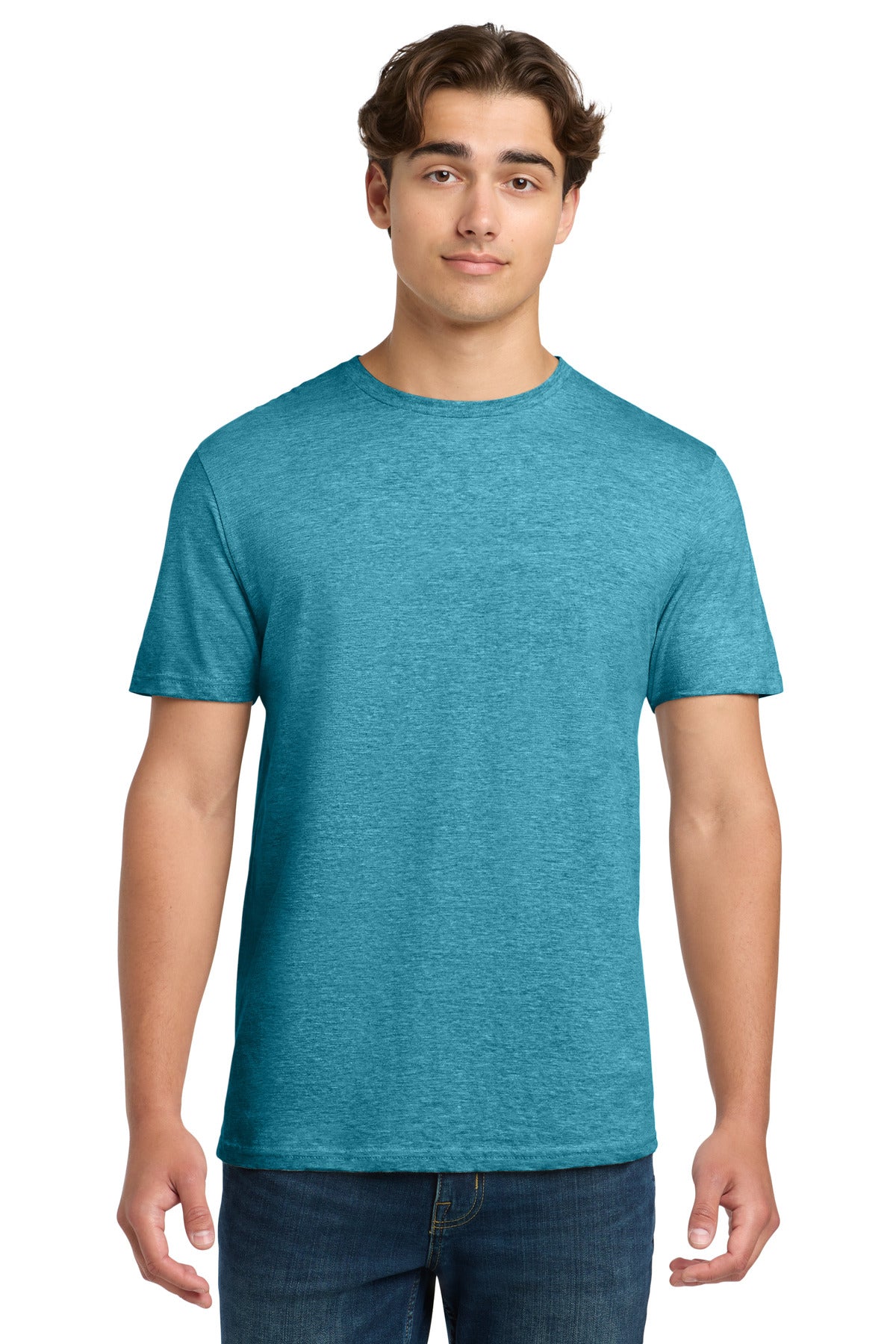 Gildan Softstyle T-Shirt. 64000 in Heather Galapagos Blue