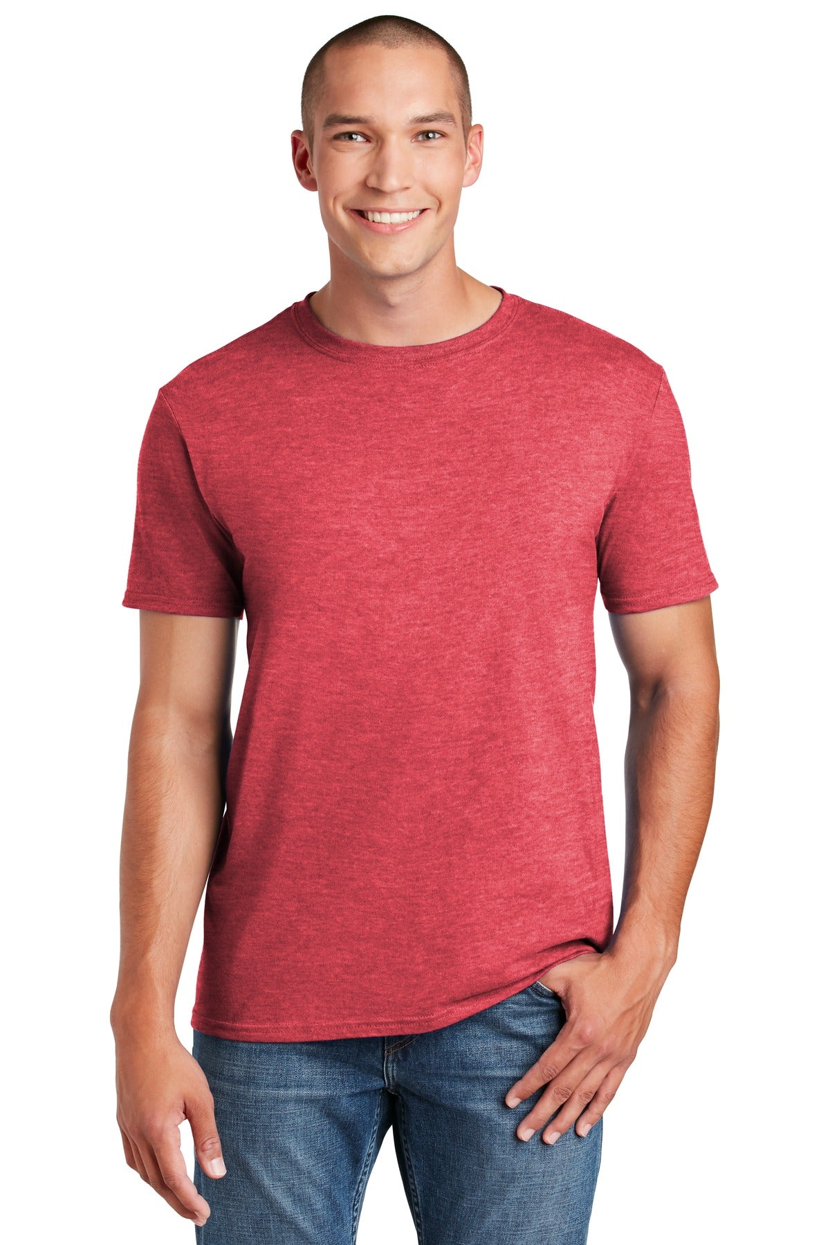 Gildan Softstyle T-Shirt. 64000 in Heather Red