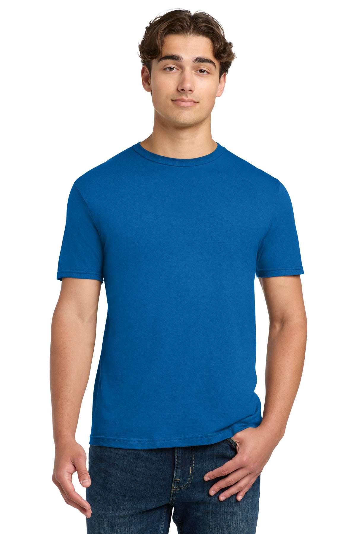 Gildan Softstyle T-Shirt. 64000 in Neon Blue