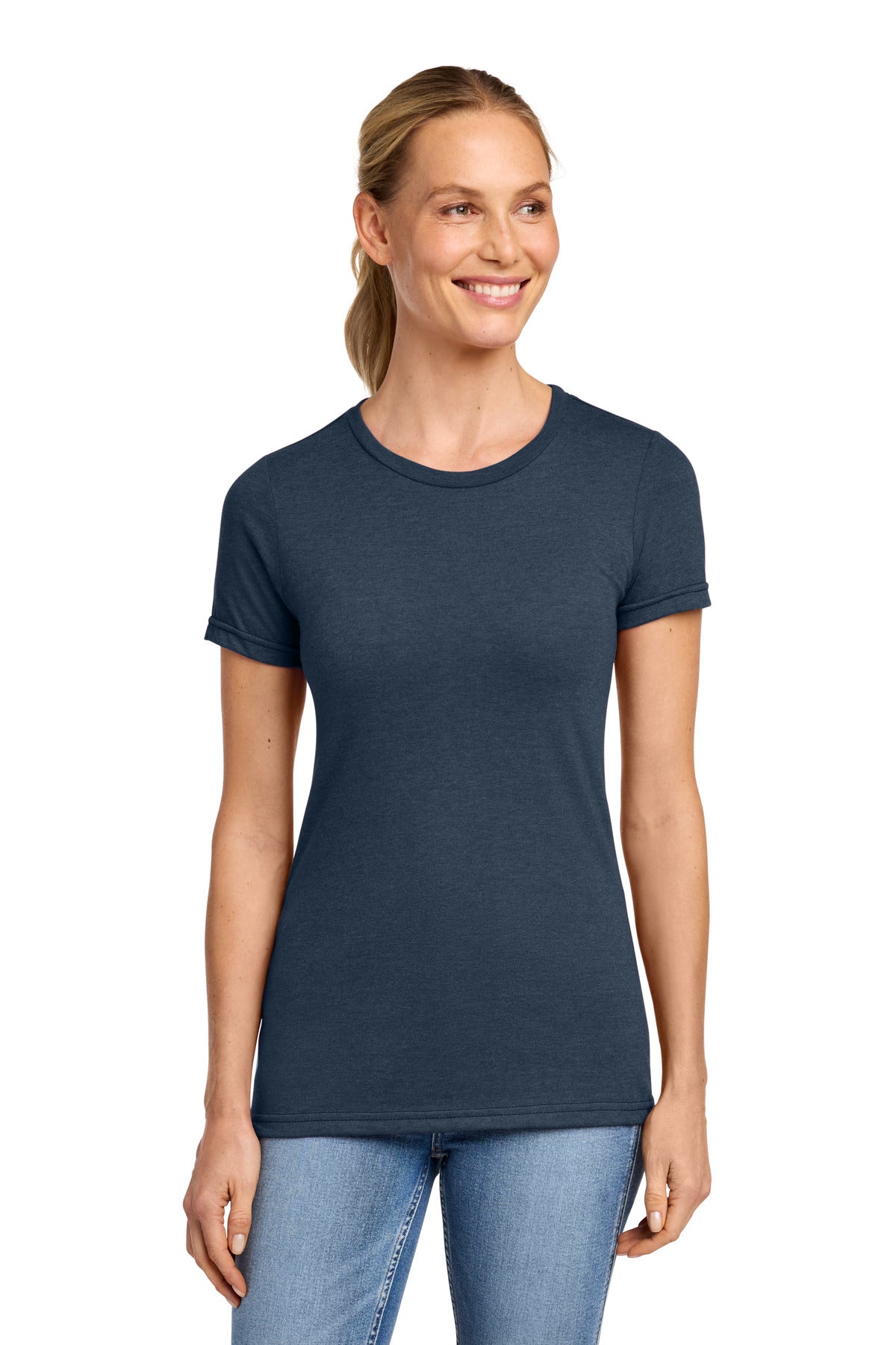 Gildan Softstyle Women's CVC T-Shirt 64001LCVC in Navy Mist