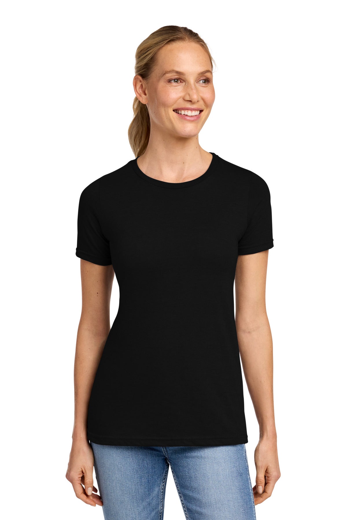 Gildan Softstyle Women's CVC T-Shirt 64001LCVC in Pitch Black