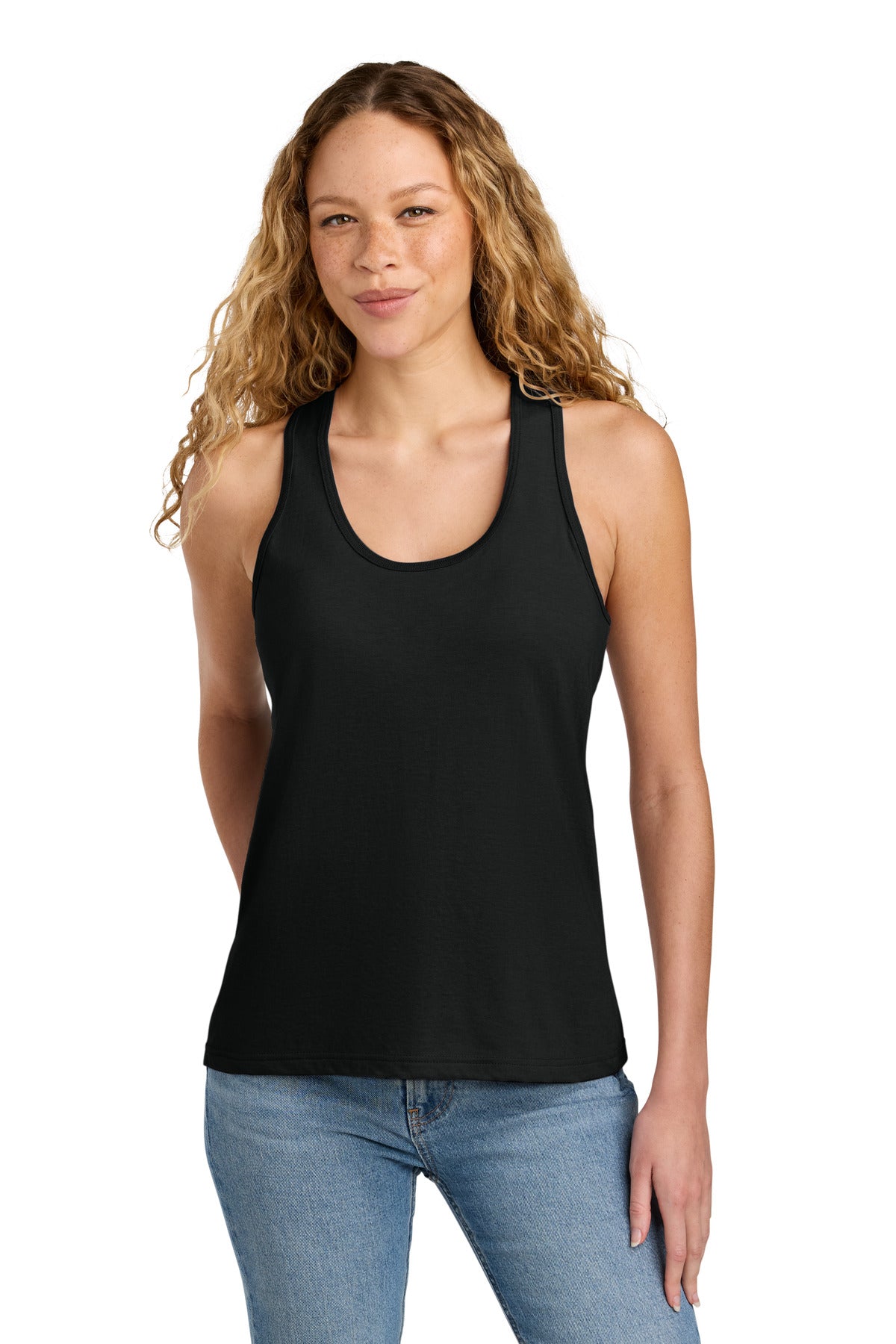 Gildan Softstyle Women's CVC Racerback Tank 64220LCVC in Pitch Black