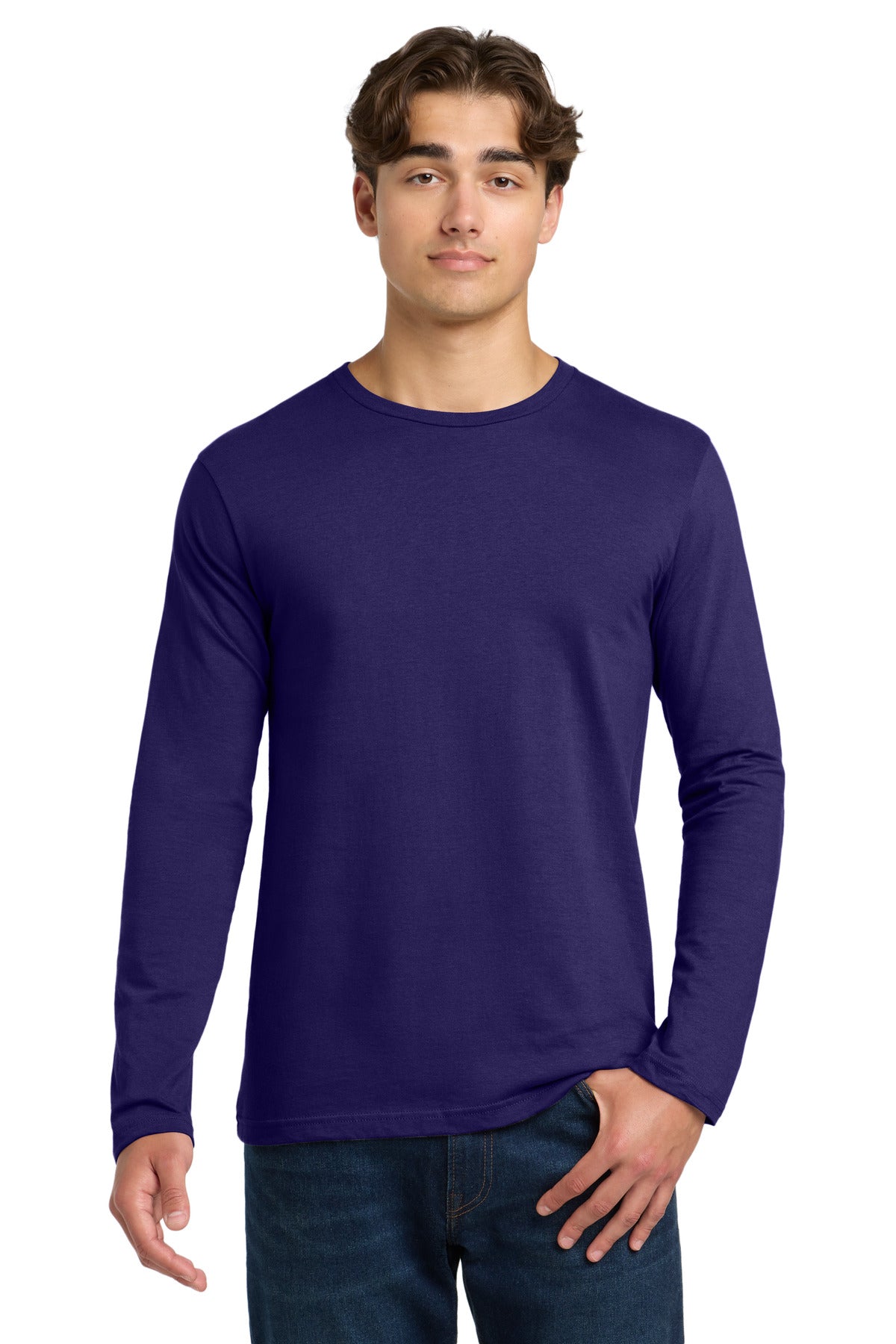 Gildan Softstyle Long Sleeve T-Shirt. 64400 in Fan Dark Purple
