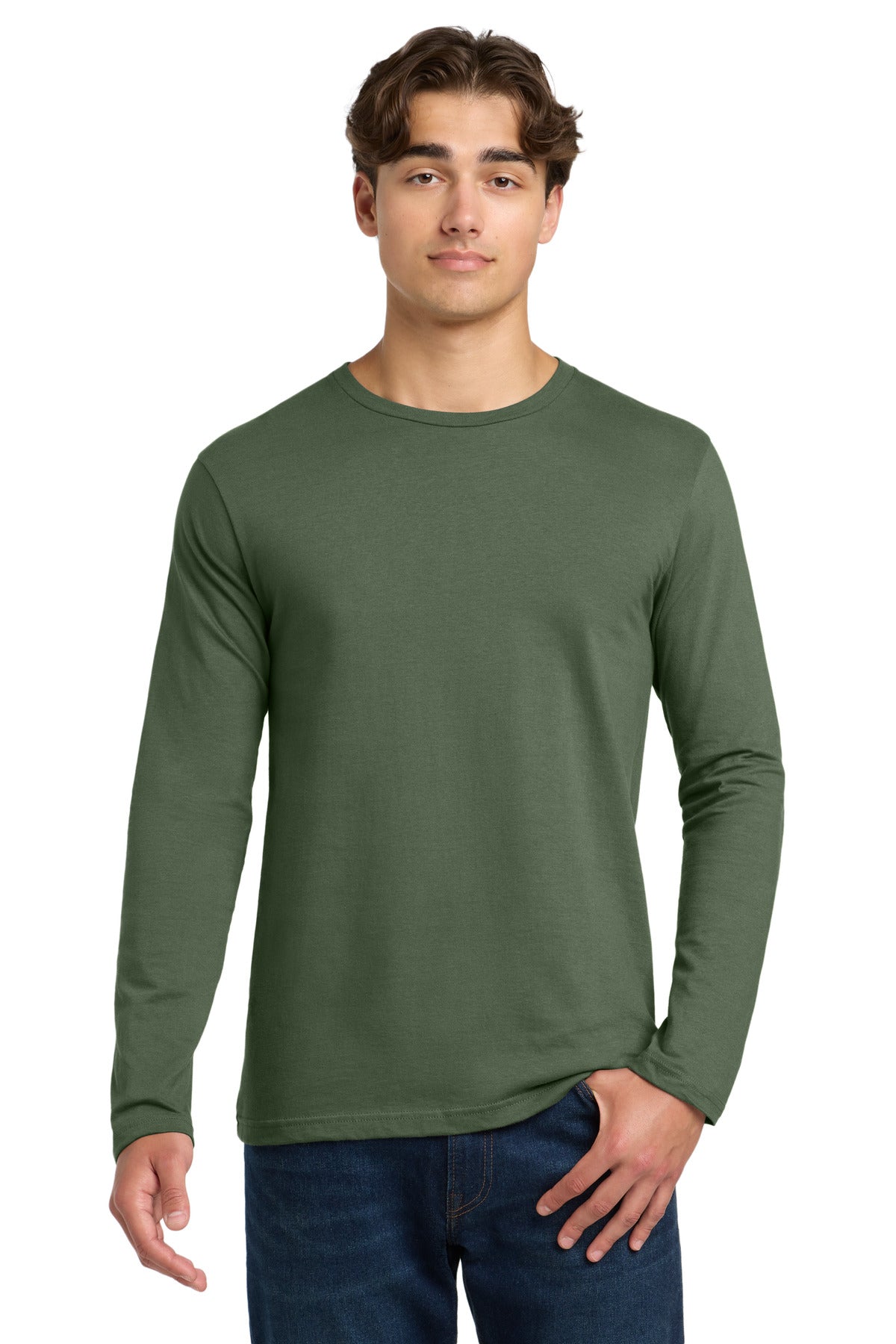 Gildan Softstyle Long Sleeve T-Shirt. 64400 in Military Green