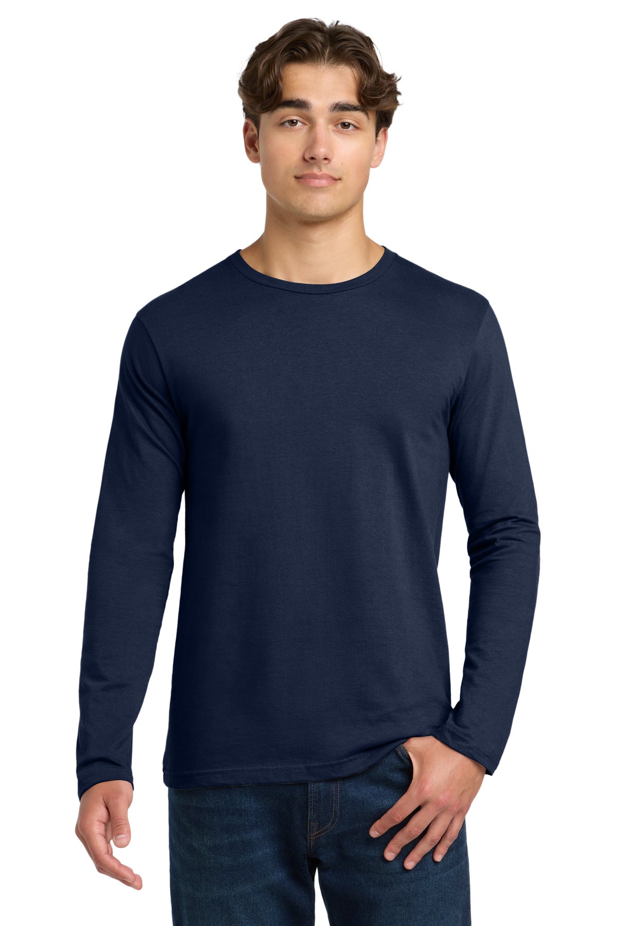 Gildan Softstyle Long Sleeve T-Shirt. 64400 in Navy