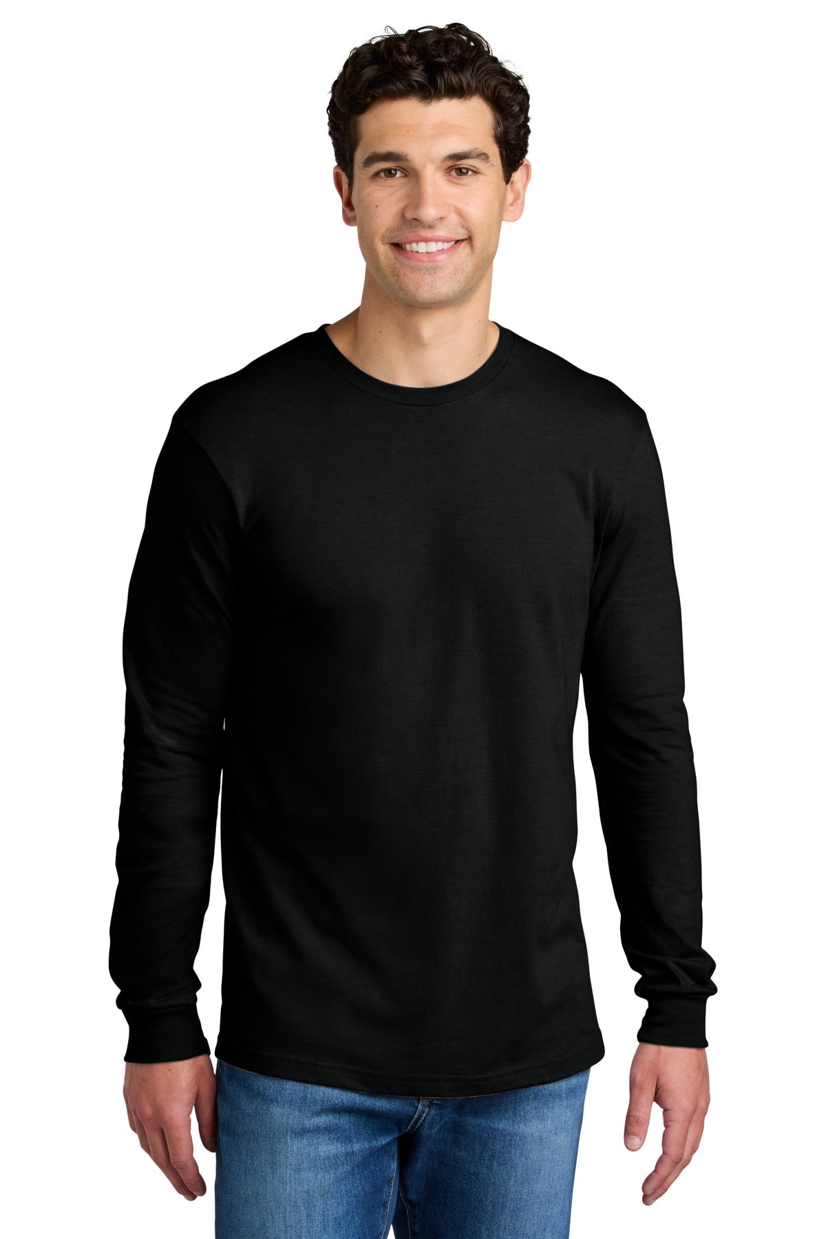 Gildan Softstyle CVC Long Sleeve Tee 64440CVC in Pitch Black
