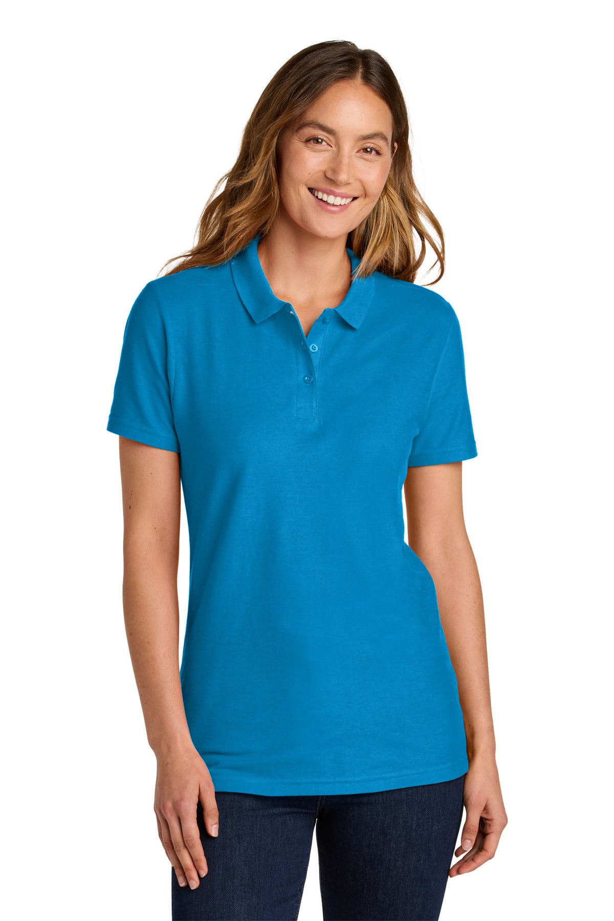 Gildan Softstyle Women's Pique Polo 64800L in Sapphire