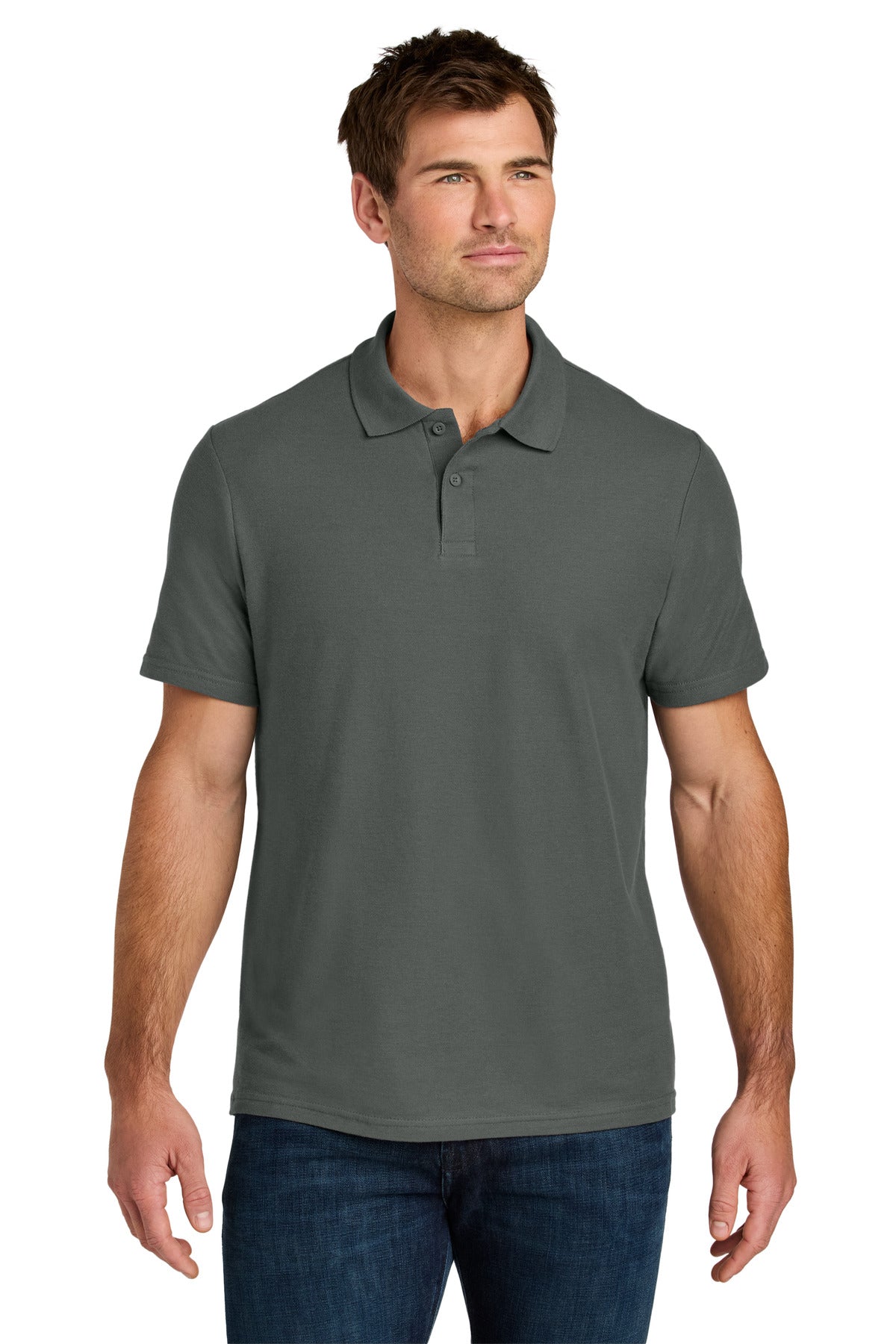 Gildan Softstyle Pique Polo 64800 in Charcoal
