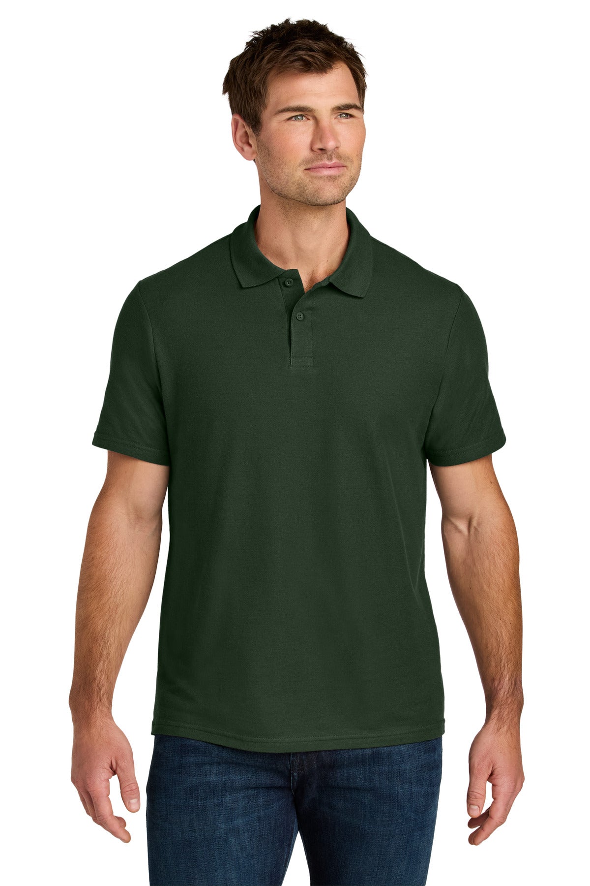Gildan Softstyle Pique Polo 64800 in Forest Green