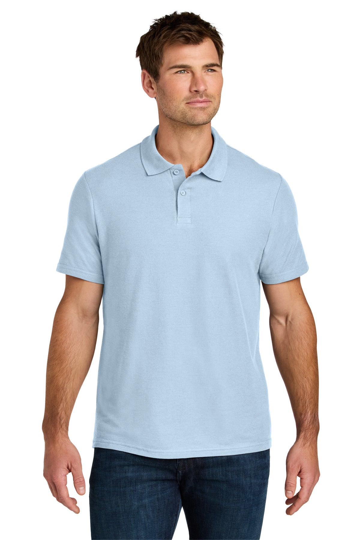 Gildan Softstyle Pique Polo 64800 in Light Blue