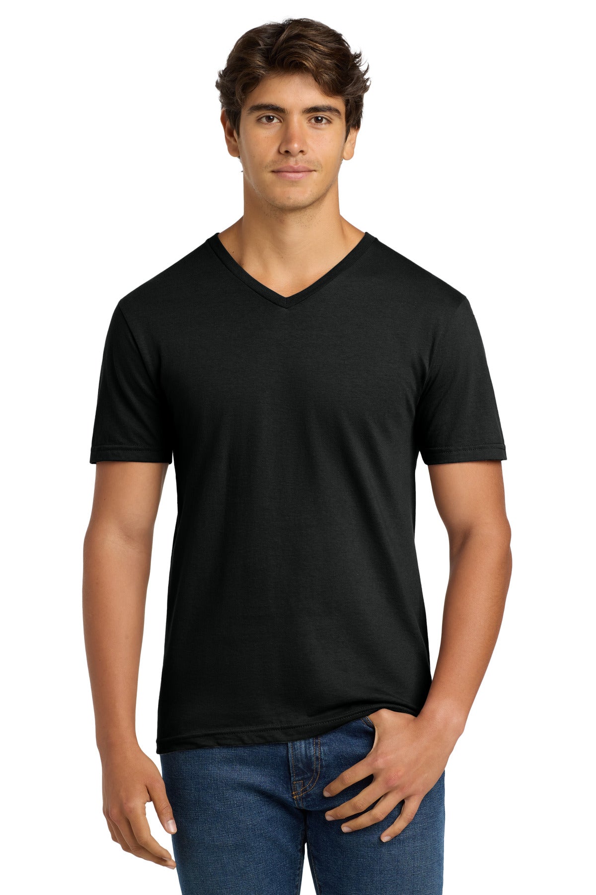 Gildan Softstyle V-Neck T-Shirt. 64V00 in Black