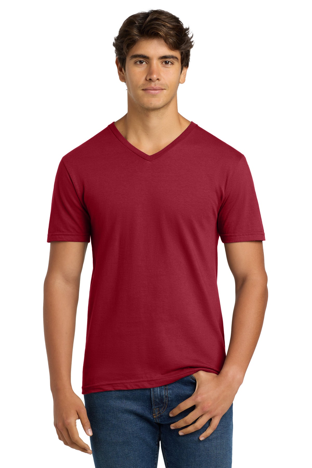 Gildan Softstyle V-Neck T-Shirt. 64V00 in Cherry Red