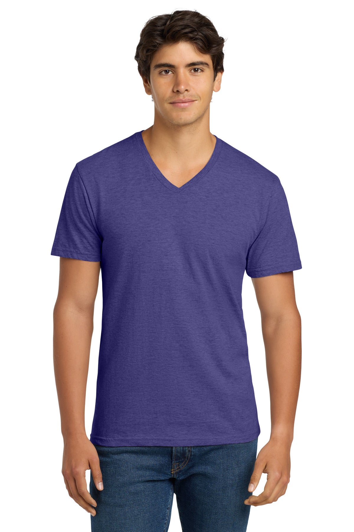 Gildan Softstyle V-Neck T-Shirt. 64V00 in Heather Purple