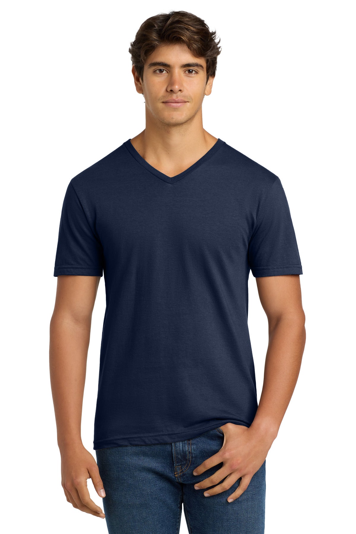 Gildan Softstyle V-Neck T-Shirt. 64V00 in Navy