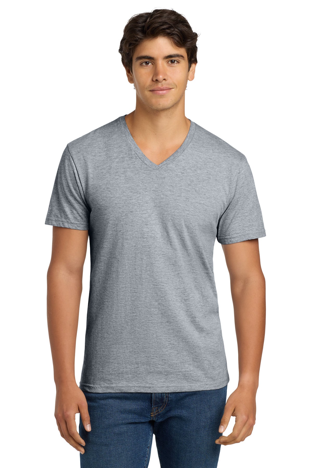 Gildan Softstyle V-Neck T-Shirt. 64V00 in Sport Grey