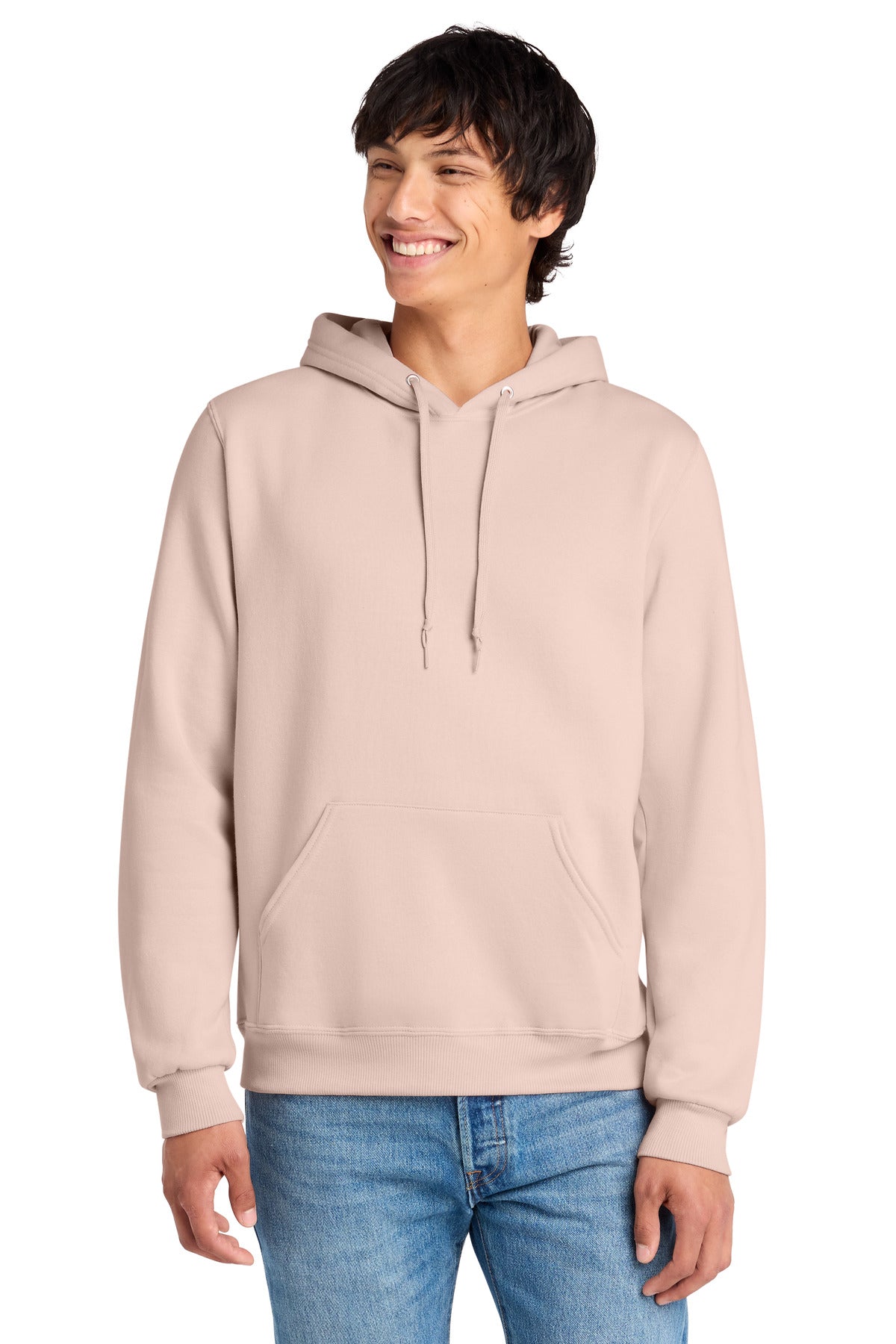 Jerzees Eco Premium Blend Pullover Hooded Sweatshirt 700M in Blush Pink